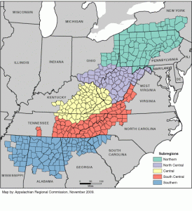 Subregions of Appalachia
