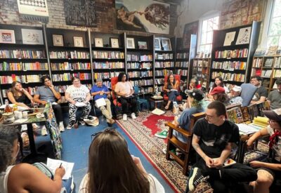 UACC's Place Keepers event in the back room at Roebling Books & Coffee in Newport, KY.