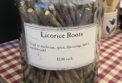 Jar of licorice root